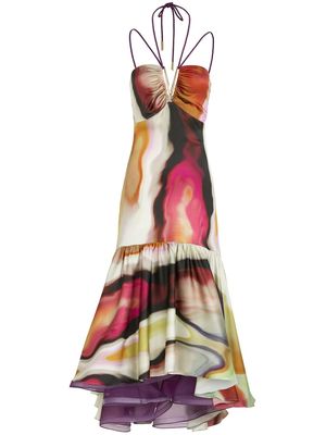 Silvia Tcherassi Mogador silk dress - Neutrals