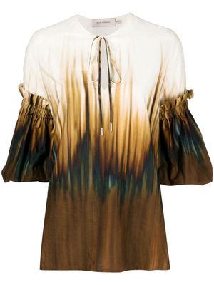 Silvia Tcherassi Neyla abstract-pattern print blouse - Neutrals