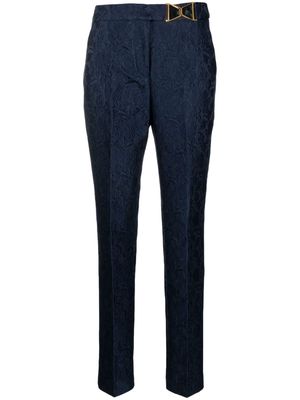 Silvia Tcherassi Orion jacquard tailored trousers - Blue