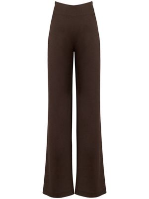 Silvia Tcherassi Palermo high-waisted straight-leg trousers - Brown