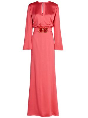 Silvia Tcherassi Ravenna belted maxi dress - Pink