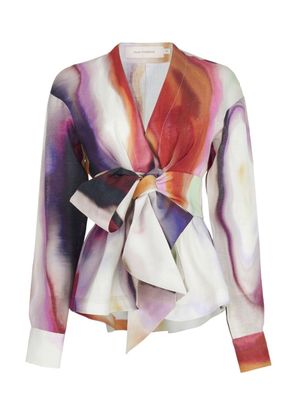 Silvia Tcherassi Saanvi Iridescent Marble blouse - Purple