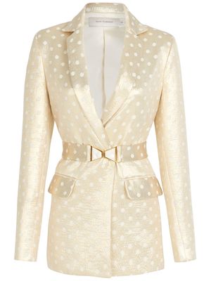 Silvia Tcherassi Sube polka dot-pattern blazer - Gold