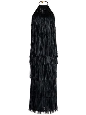 Silvia Tcherassi Susa frayed maxi dress - Black