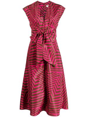 Silvia Tcherassi Toledo stripe-pattern dress - Pink