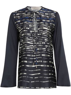 Silvia Tcherassi Tosca abstract-pattern silk blouse - Black