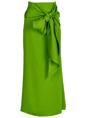 Silvia Tcherassi Trento knot-detail midi skirt - Green