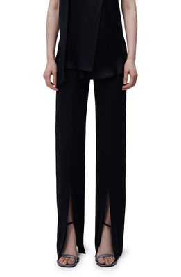 Simkhai Ariah Front Split Hem Pants in Black