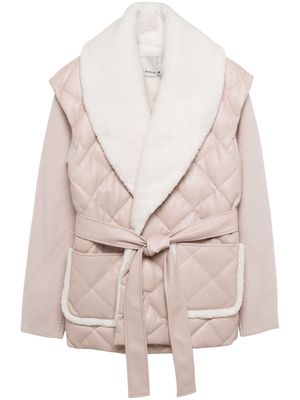 Simkhai Astra faux-leather puffer jacket - Neutrals