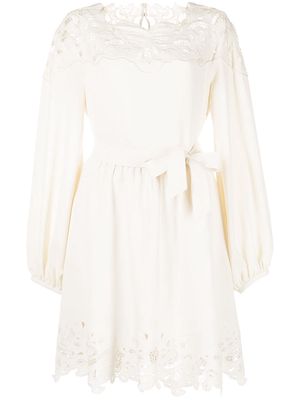 Simkhai Avra paisley-embroidered mini dress - White