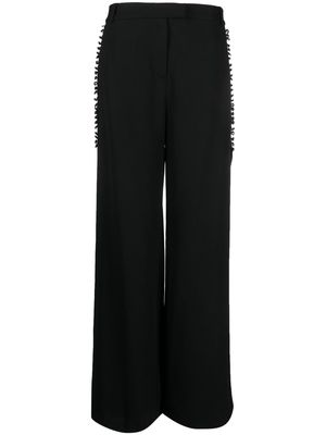 Simkhai Blossom pleated wide-leg trousers - Black