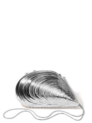 Simkhai Bridget shell-shapped clutch - Silver
