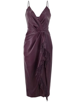 Simkhai Carlee fringe-detailing dress - Purple