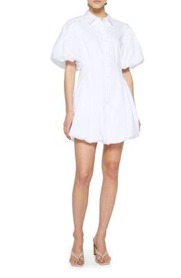 Simkhai Cleo Bubble Shirtdress in White