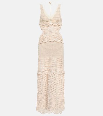 Simkhai Cory crocheted cotton-blend midi dress