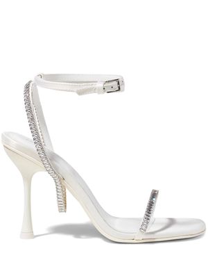 Simkhai crystal-embellished heeled sandals - White