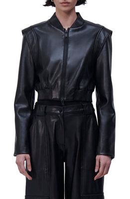 Simkhai Doreen Luxe Faux Leather Jacket in Black