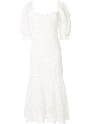 Simkhai Eden puff sleeves dress - White