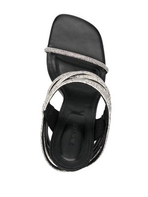 Simkhai Infinity 90mm crystal-embellished leather sandals - Black