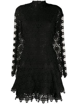 Simkhai lace embroidered mini dress - Black