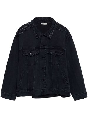 Simkhai Lambert crystal-embellished denim jacket - Black