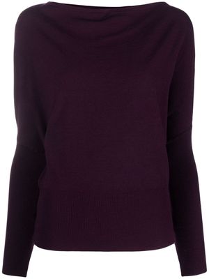 Simkhai Lavina fine-knit off-shoulder jumper - Purple