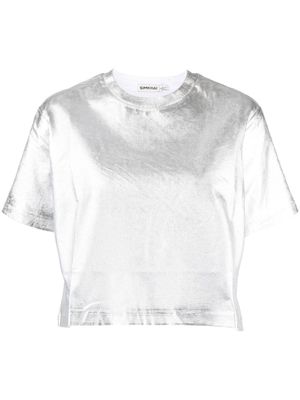 Simkhai metallic short-sleeve T-shirt - Silver