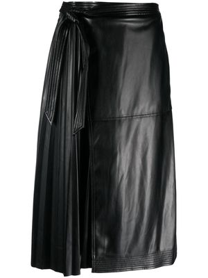 Simkhai pleat-detail high-waist skirt - Black