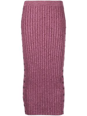 Simkhai ribbed-knit pencil skirt - Pink