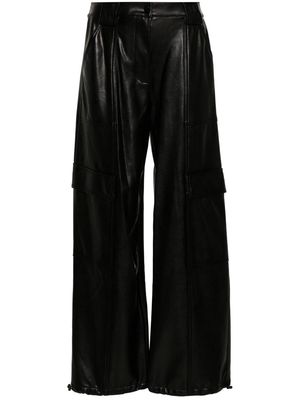 Simkhai Sofia faux-leather cargo trousers - Black