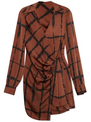 Simkhai Standard Sofia wrap-style mini dress - Brown