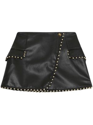 Simkhai stud-detail faux-leather mini skirt - Black
