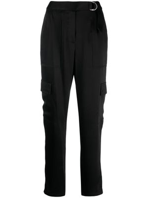 Simkhai tapered-leg satin trousers - Black