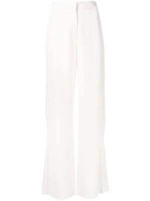Simkhai wide-leg ruched trousers - White