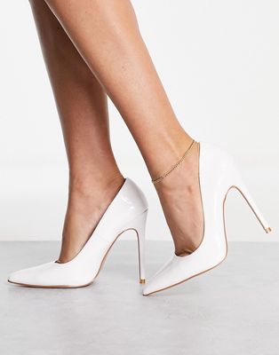 Simmi London heeled stiletto shoes in white