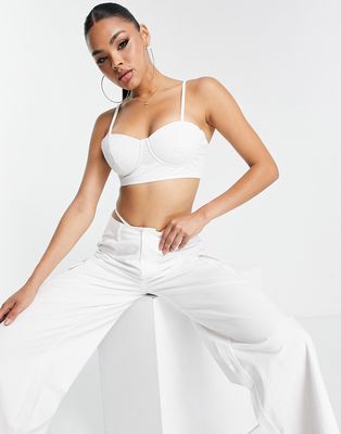 Simmi strappy bra top in white