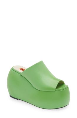 Simon Miller Bubble Wedge Platform Sandal in Happy Green
