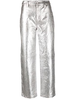 Simon Miller metallic straight-leg trousers - Grey