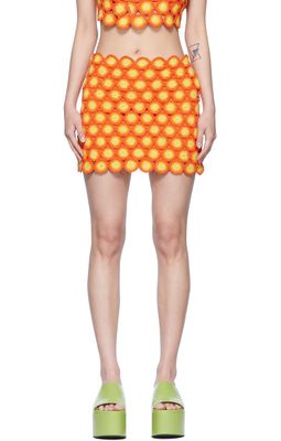 Simon Miller Orange Wizzy Miniskirt