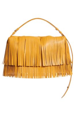 Simon Miller Puffin Fringe Convertible Faux Leather Bag in Yolk Yellow