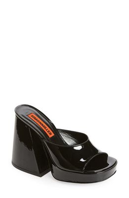 Simon Miller Slice Heel Platform Slide Sandal in Black