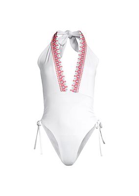 Simone Embroidered One-Piece Swimsuit
