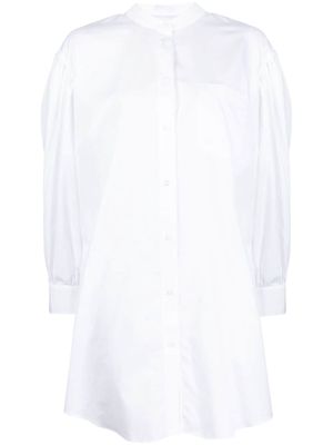 Simone Rocha band-collar cotton shirt dress - White