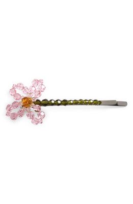 Simone Rocha Beaded Crystal Daisy Hair Pin in Blossom