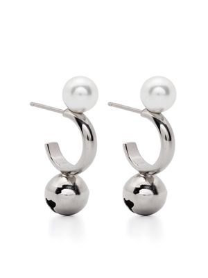 Simone Rocha Bell Charm hoop earrings - Silver