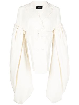 Simone Rocha belted double-breasted blazer - White