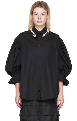Simone Rocha Black Embellished Shirt