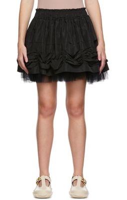 Simone Rocha Black Tutu Miniskirt