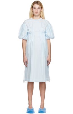 Simone Rocha Blue Puff Sleeve Midi Dress
