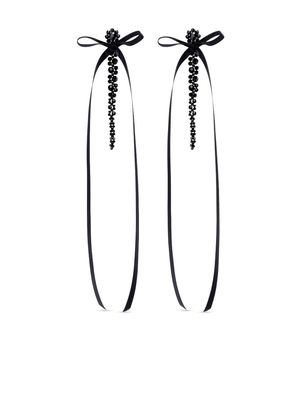 Simone Rocha Bow Ribbon drip earrings - Black